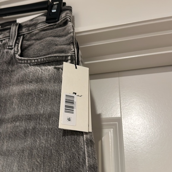 7 for all mankind Easy James Grey Short‎ Jean Denim Jeans Shorts size 24 NWT - Picture 5 of 7